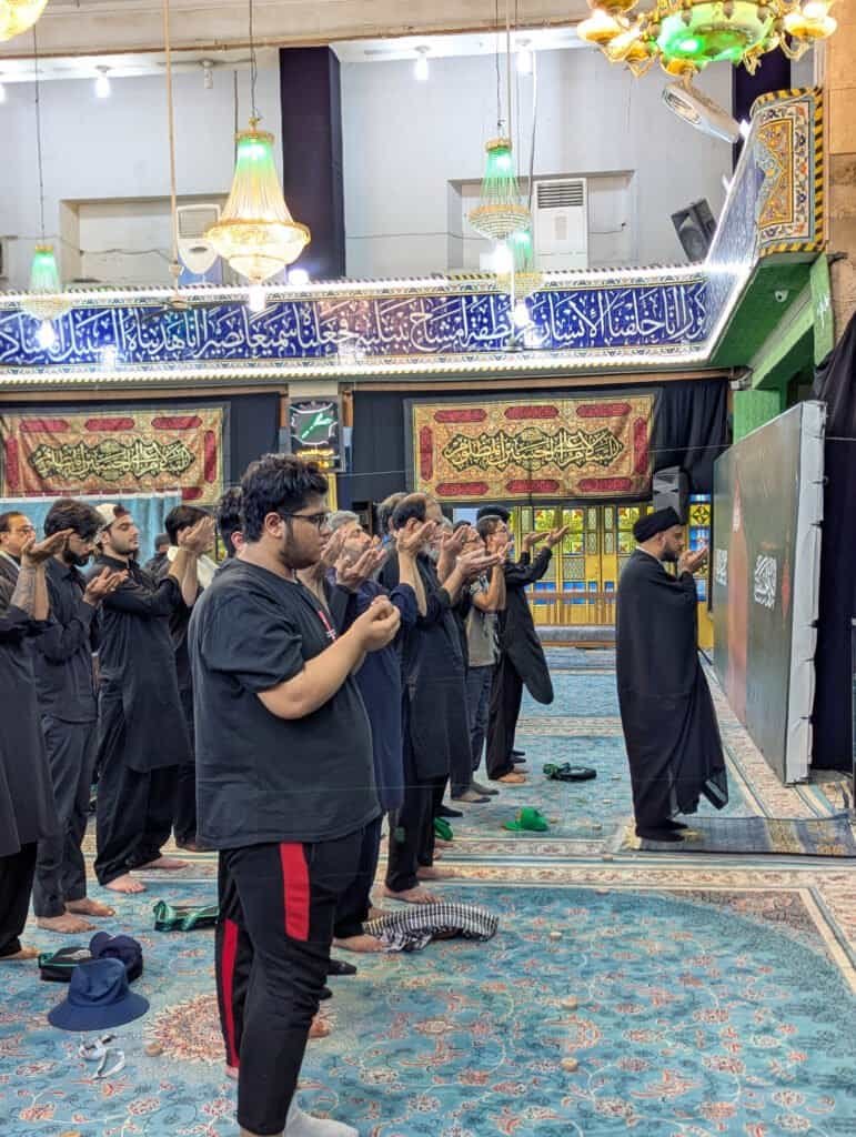 Arbaeen Walk from Najaf to Karbala - pilgrims walking together